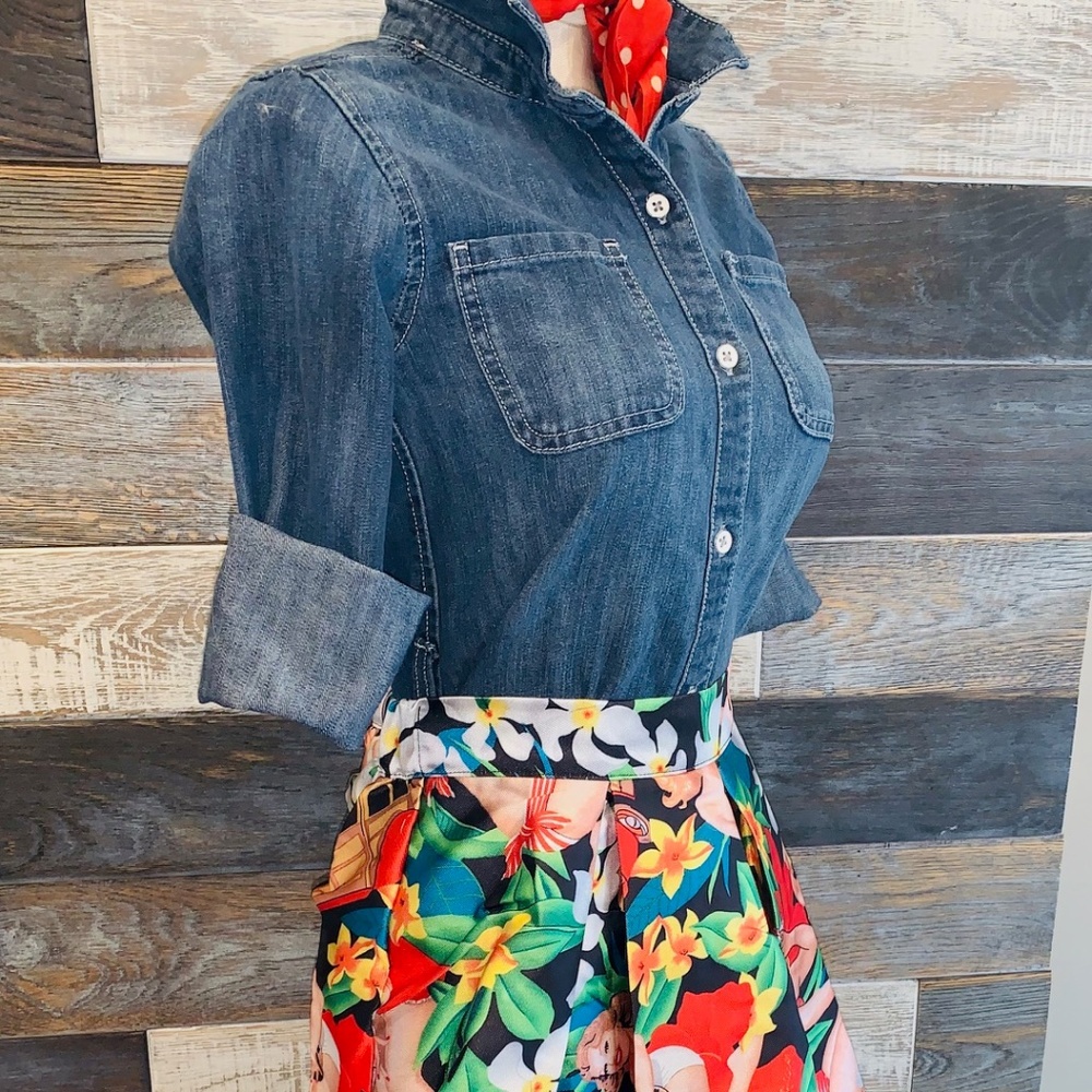 Floral Print Skirt